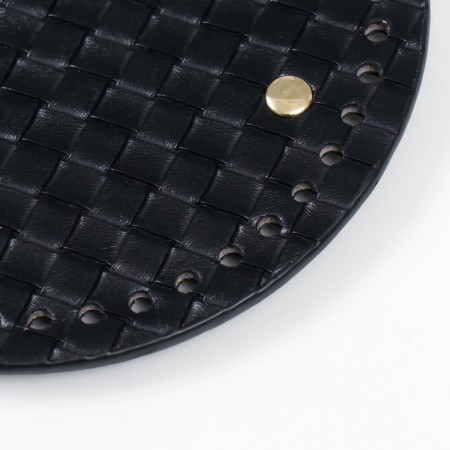 The basis for knitted products to the leatherette "round braid" black 15x15 cm-1