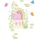 Sticker Plastic Interior color "Pink Bear on the balcony" 25x38 cm