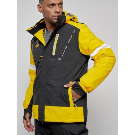 Ski costume male winter, size 48, yellow color-9