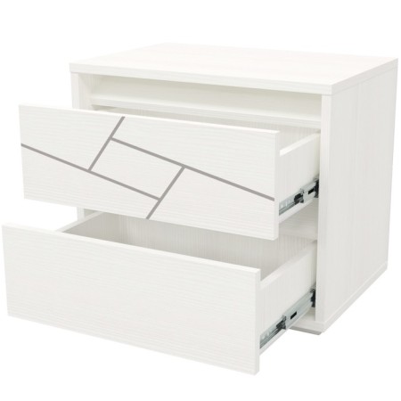 Bedside table "Adeline", 500 × 340 × 440 mm, color is white-1