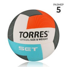 Мяч волейбольный TORRES Set, TPU, клееный, 12 панелей, р. 5