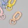 Carabiner Metal with a ring "Oval. Purvalum gloss" MIX 4x1.6 cm