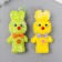 Decor Suspension "Puke -eyed bunnies - Sprinking, with a bow" set 2 pcs mix 12 cm