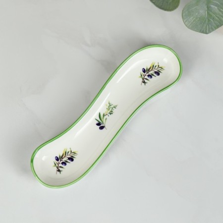 Porcelain dish for olives/pickles of the olive, 20 × 5 × 3.5 cm, white color-1