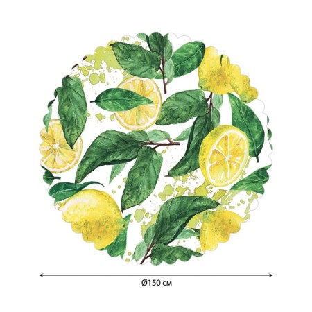 The tablecloth “Lemon tree”, round, Saten, d = 150 cm-1