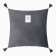 A set of decorative pillowcases Ethel with brushes, gray color, 45x45 cm - 2 pcs, polyester, velor
