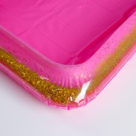 Inflatable sandbox with sparkles, 60x45 cm, bright pink color-2