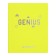 Diary Artificial leather 1-11 grade, 48 sheets, cage, integral cover Silver Lines. Genius, foil embossing, rounded corners, color end