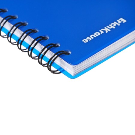 Notepad on spirals A6, 80 sheets, cell, Erichkrause "Mirage", plastic cover silk -screen covers, Bellar Beliac block 100%, Blue-1