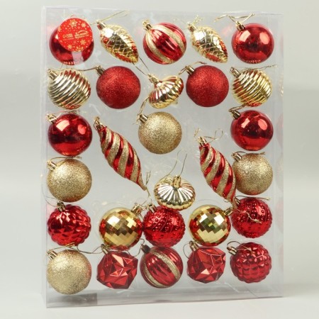 A set of jewelry plastic 28 pcs "Eide dayshail" red-golden-1