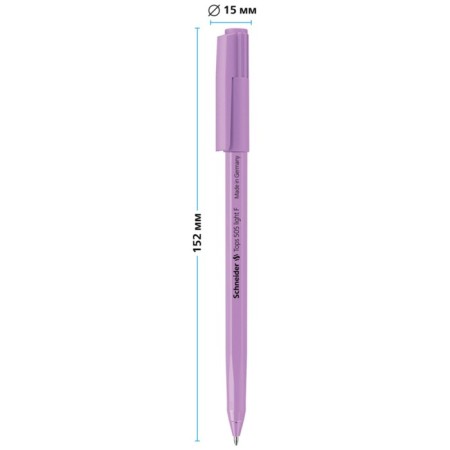 Ballic handle Schneider Tops 505 F, node 0.8 mm, blue ink, case pastel mix-3