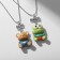 Kulons "Demetrons" Frog and Bear, colored in silver, 40.5 cm
