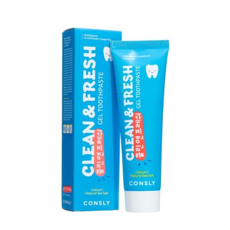 Consly Clean & Fresh gel toothpaste with calcium and natural sea salt, 105 grams