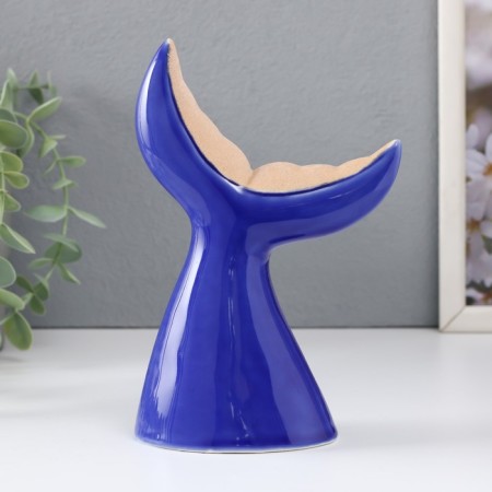 Souvenir Ceramics "Kita Tail" Sand-blue 11.4x6x17.3 cm