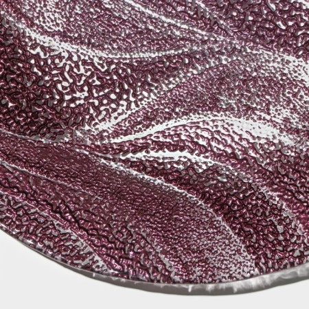 Black dinethered plate "Drachna", D = 28.5 cm, burgundy color-6