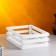 Wooden Kashpo 30 × 20 × 9.5 cm "Classic", three -strip, white give beautifully
