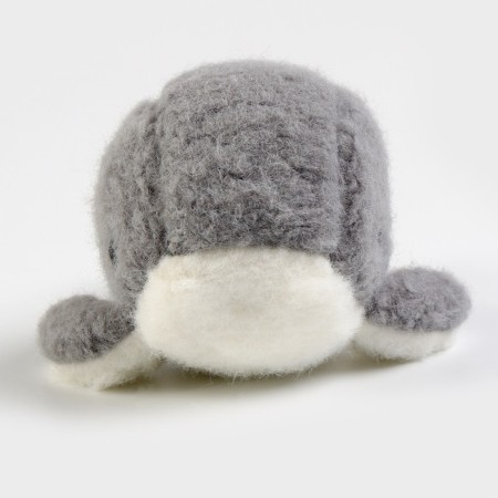 Soft toy "Kit" on a key fob, 11 cm, color gray color-1