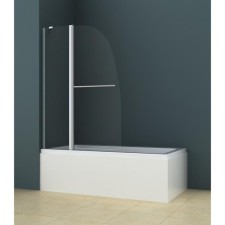 Душевая шторка на ванну Azario AZ-142TB, (70+30)x140 см, с поручнем, прозрачное стекло 6 мм   492921