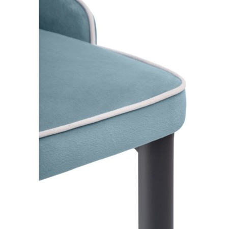 SHART on a metal frame Kora 1 metal/velor, black/blue 46.5x45x88 cm-6
