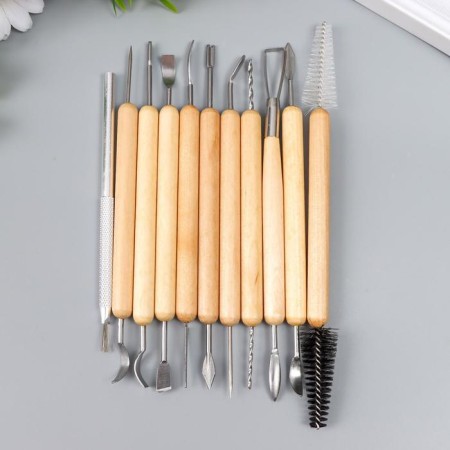 Tools for creativity set of 11 pcs wood, metal 17 cm 28x11.5 cm