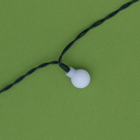 Garland “thread” 4.5 m with nozzles “balls”, IP44, dark thread, 30 LED, white glow, 2 modes, solar battery-5