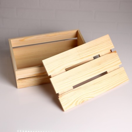 Wooden box 30 × 20 × 10 cm Gift with a rack cover-1