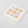 Packaging for sweets 9 pcs, 13.5 x 13.5 x 4 cm, white