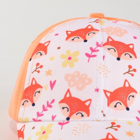 Baby cap for the girl "Foxes", rr. 48-50-6