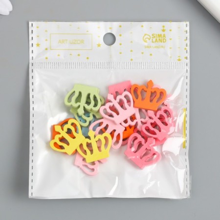 Decor for creativity tree "Crown" summer colors set 20 pcs 2x2.2x0.3 cm-3