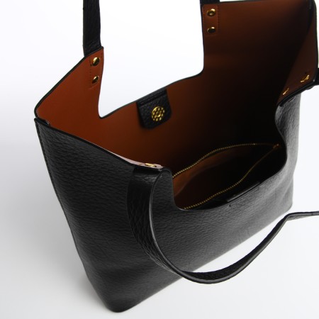 Women's bag-bag on a magnet, cosmetic bag, black color-5