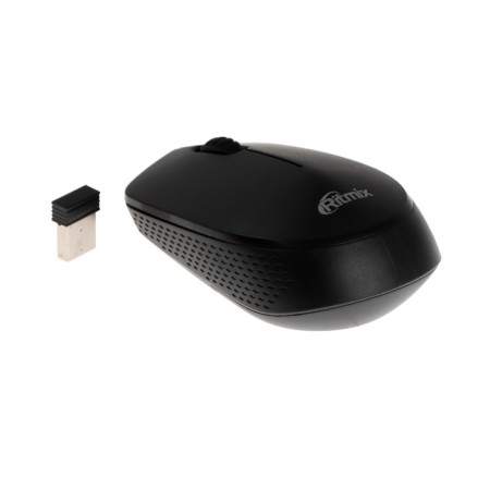 Mouse Ritmix RMW-502, wireless, optical, 1200 dpi, 2xaaa (not in compli), USB, black