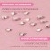 Rhinestones "truncated cone", glass, d = 1.4 mm, 100 pcs, silver color