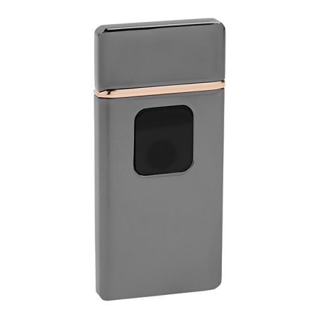 Electronic lighter "Lux", USB, spiral, 7 x 3.5 x 0.5 cm, dark chromium