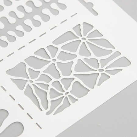 Plastic stencil "Tiles" 16x22 cm-2