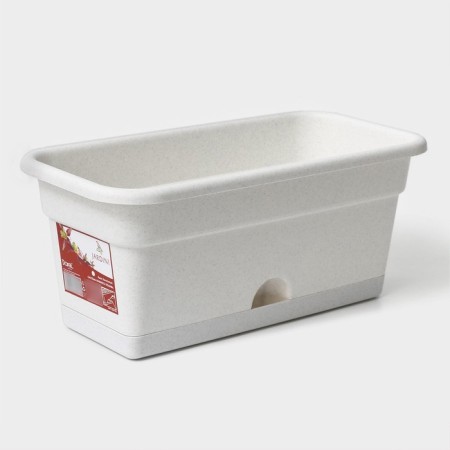 Balcony box for flowers, 40 cm, color marble-6