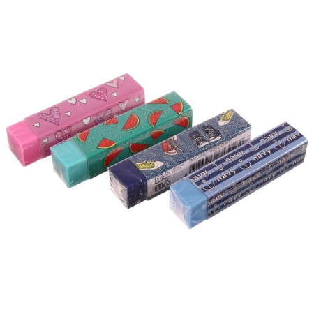 Happygraphix fun eraser, rectangular, soft, mix
