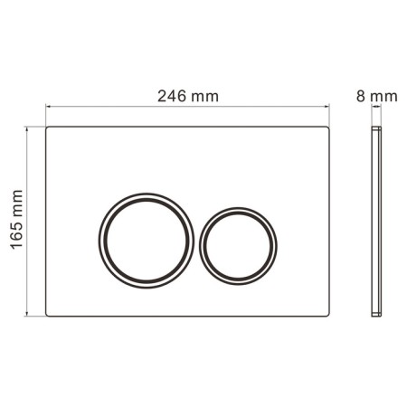 Washing button WAVE W1, universal, plastic, white-1