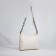 Baget bag with zipper, white color