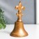 Bell souvenir cast iron "Heraldic lily" gold 13x7x7 cm
