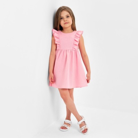 Baby dress with ruffles KAFTAN "Muslin", p 26 (80-86cm), pink-4