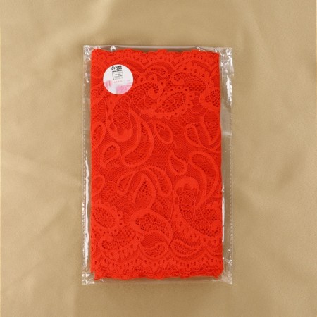 Lace elastic fabric, 230 mm × 2.7 ± 0.5 m, red color-4