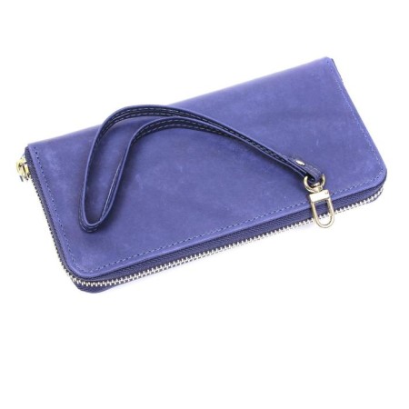 Wallet, lightning, 8 pockets, 1 department for trifles, n/k blue Shora
