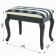 Retro banquet with storage, 550x330x430, wenge, fabric blue strip