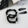 Hair Set "Gloria Chic" (2 gum 5 cm, 2 invisibility 5 cm) black