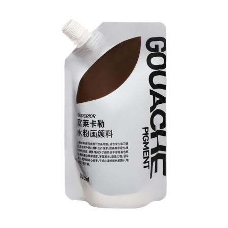 Gouache of an artistic 300 ml, in Doy-pack with a lid, brown