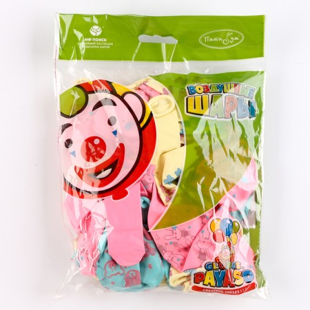 Shar Latex 12 “Bunnies and Bear”, set 25 pcs., Mix-1