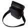 Male bag, lightning department, 2 outer pockets, adjustable belt, black color