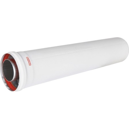 Элемент дымохода ROMMER RCA-6010-000500, удлинитель, d=60/100 мм, коакс раструбн, L=500 мм-1