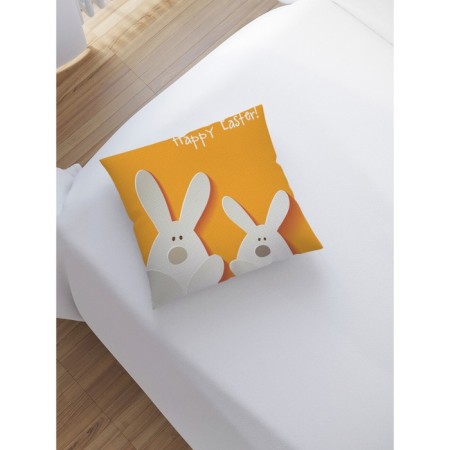 Decorative pillowcase "Easter hares of Naiv", on a zipper, size 45x45 cm-1