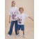 Children's T -shirt, height 134 cm, white color